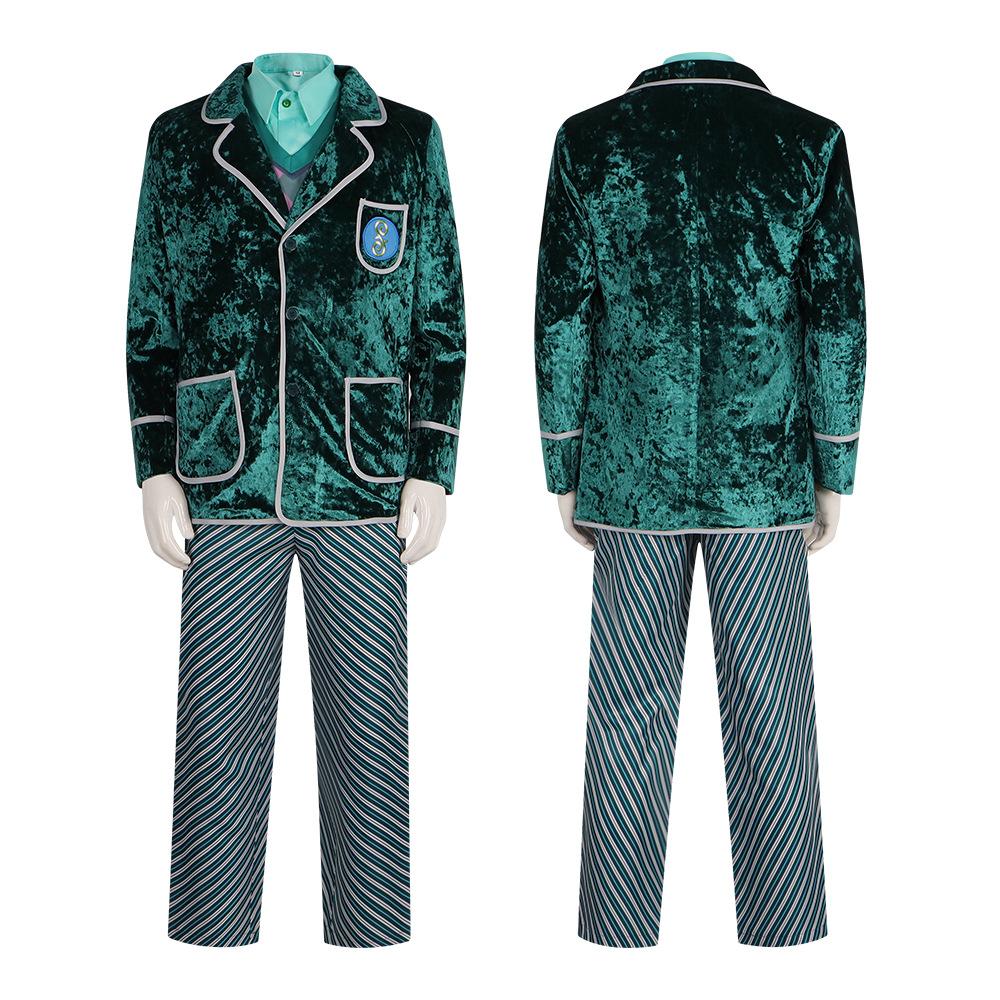 Film Wicked Cosplay Heksen Kostuum Elphaba Nessarose Mohamed Pfannee Cosplay Mannen Vrouwen Gestreept Schooluniform Set Dagelijk