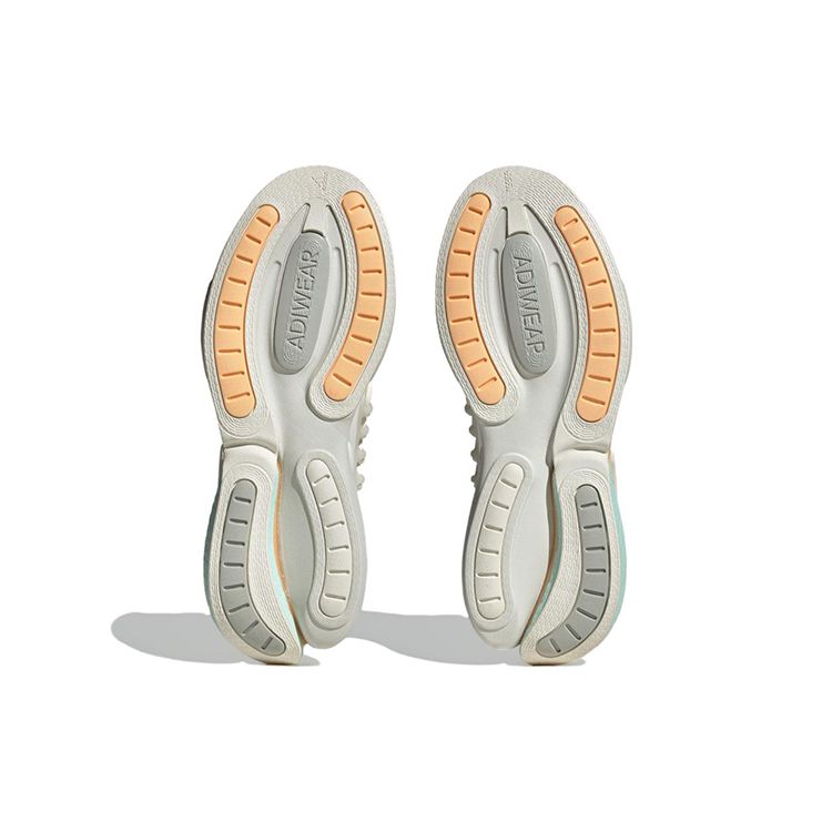 Adidas AlphaBoost V1 Off White Semi Flash Aqua мужские кроссовки кремовые кислотно-оранжевые IE7269