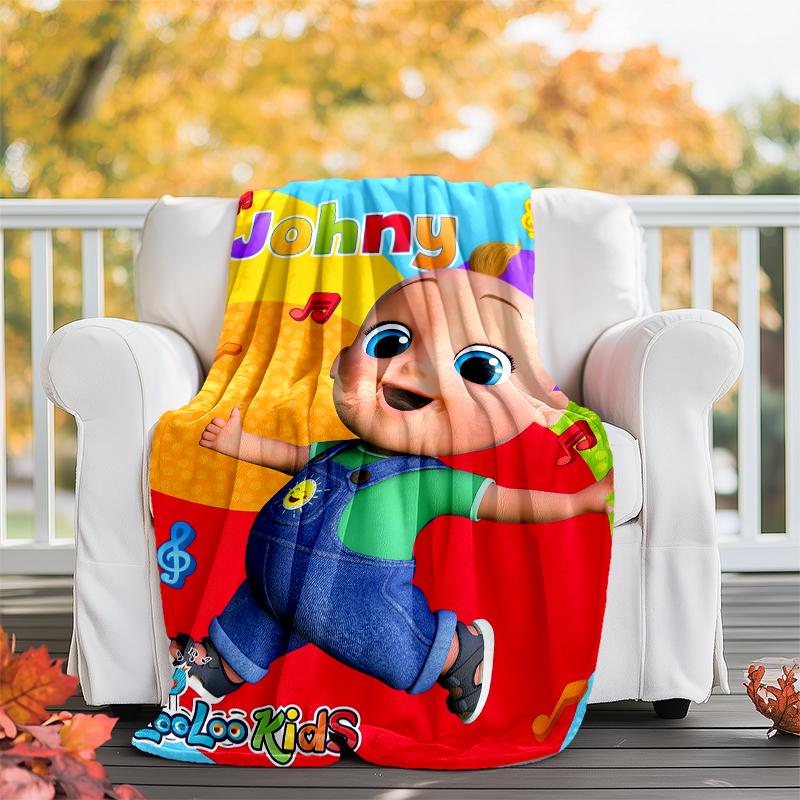 CoComelon Theme Printed Blanket - Perfect for Couch, Bed, Travel & Outdoor Use | Machine Washable, Cozy & Durable.