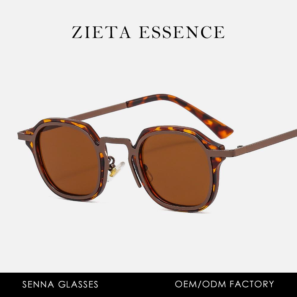 Металлические квадратные солнцезащитные очки в стиле гавани, очки P, панк, полная оправа, британские ретро-солнцезащитные очки