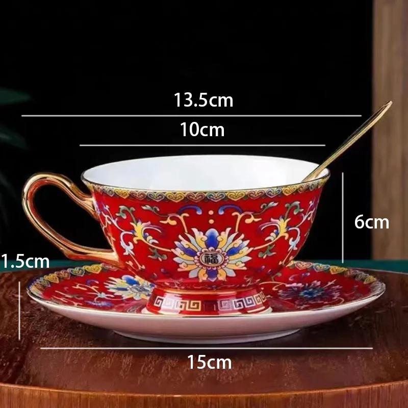 Эмалированный красный керамический обеденный сервиз Тарелки и блюда Китайские старинные тарелки и миски Бытовая посуда Поднос для сервировки столовой