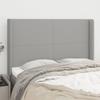VidaXL Headboard with Ears Light Grey 147x16x118-128 Cm Fabric3119298
