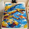 Charizard Unique Print Blanket, Daily Use Flannel Blanket Fit for Bedrooms, Sofas, Chairs, Picnics and Trips.-TING