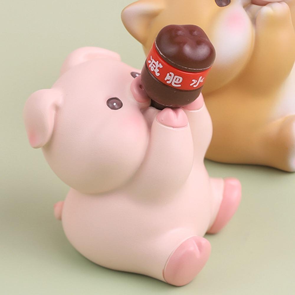 Small Size Cute Animal Ornament Resin Desk Dashboard Decor Animal Cake Topper Dashboard Decoration