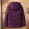 Middle-aged Woman Winter Coats Hooded Casual Plus Size Parkas Female Thick Warm Outerwears