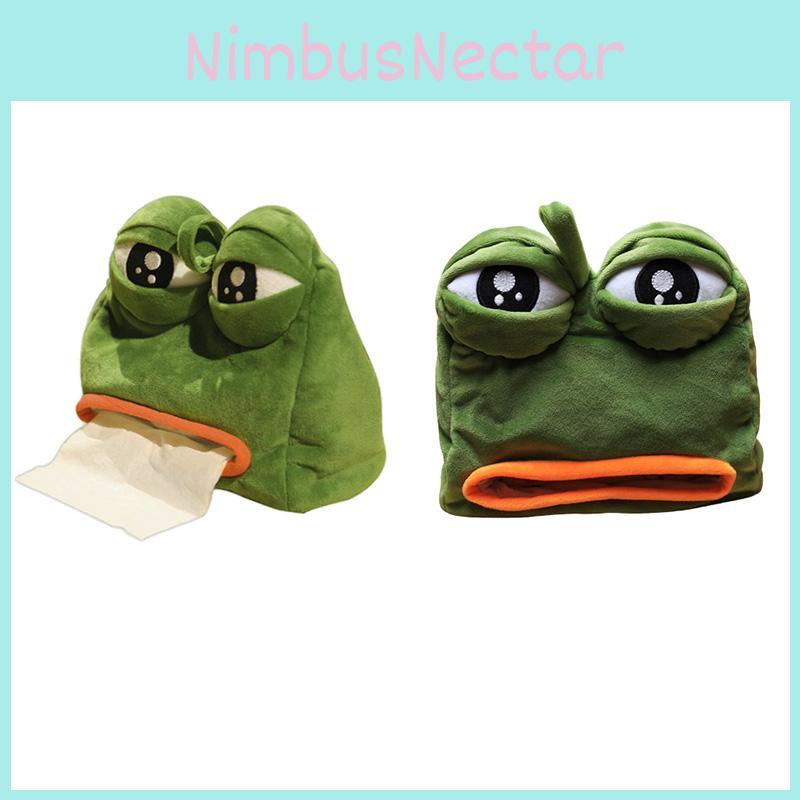 Плюшевый органайзер для салфеток Pepe Sad Frog для дома и офиса, мягкий на ощупь и с оригинальным дизайном