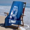 proof beach towel with BIRMINGHAM CITY LOGO pattern - soft,absorbent,quick-drying,machine washable - perfect for swimming,camping,bathing