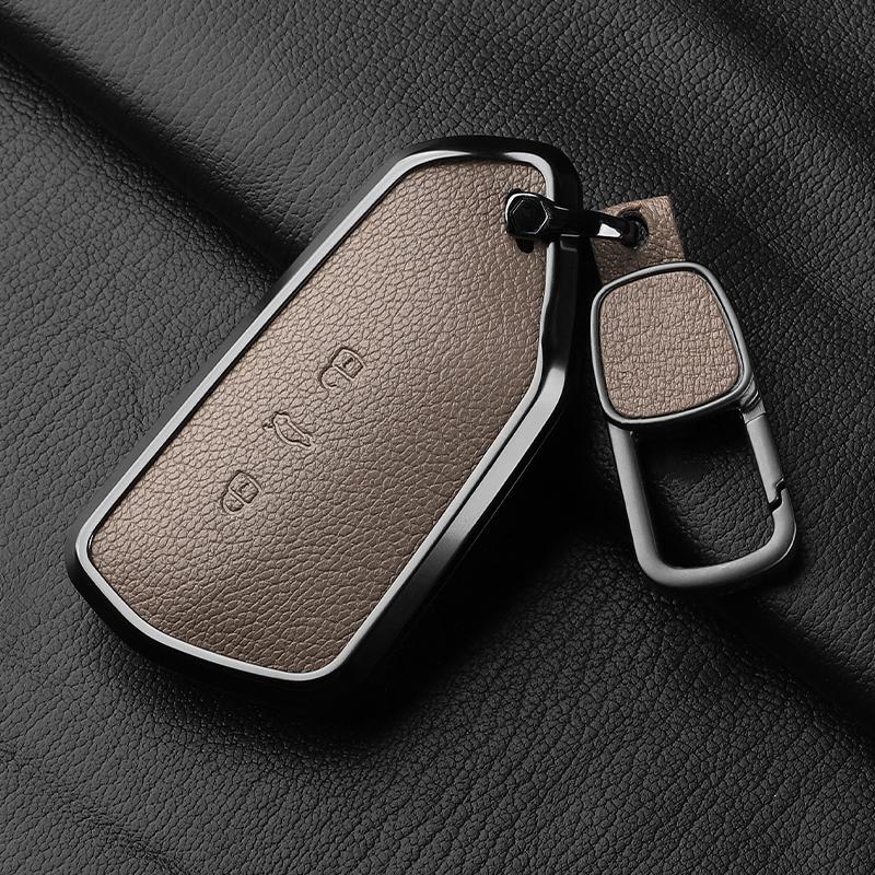 AAABP1 Goatskin Car Key Case Cover For Volkswagen Golf 8 MK8 ID.3 ID.4 Cupra Skoda Octavia A8 SEAT Leon MK4 2020 2021 Formentor Tarraco