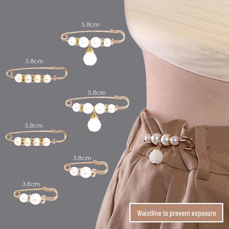 Аксессуар для талии: Регулируемая брошь для женских брюк, предотвращающая обнажение