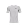 Rush Energy Letter Logo Print Sports Crew Neck Short Sleeve T-Shirt Men T-Shirt Gray 1366138-014