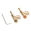 1 Pair Locking Banana Plugs Copper Gold Plated Solderless Speaker Locking Banana Connectors for Speaker Wire