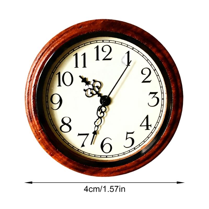 Miniature Retro European Wall Clock For Dollhouses Furniture ABS Portable And Detailed Design