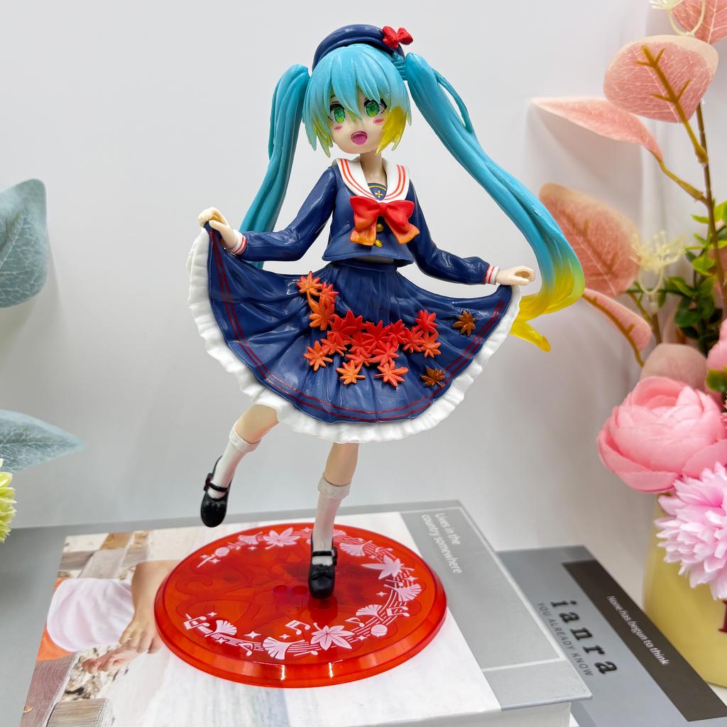 Hatsune Miki Anime Character Kawaii Pvc Model Standing and Sitting Doll Action Doll Collection Decorations Christmas Toys Gifts
