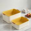 1/2/4PCS Fridge Double Layer Fruit Vegetable Storage Box Stackable Kitchen Organizer Plastic Drain Storage Basket With Handle