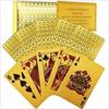 Матовые пластиковые покерные карты, водонепроницаемые игральные карты из ПЭТ, водонепроницаемые игральные карты для настольных игр, оптовая цена, Золотая