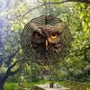 Handcrafted Metal Owl Wind Chime Outdoor Garden Decor with Soothing Sound Durable Art for Balcony Courtyard Holiday Seasonal