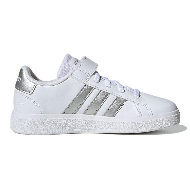 Adidas Grand Court 2.0 Little Kid White Matte Silver Детские кроссовки Cloud-White GW6516