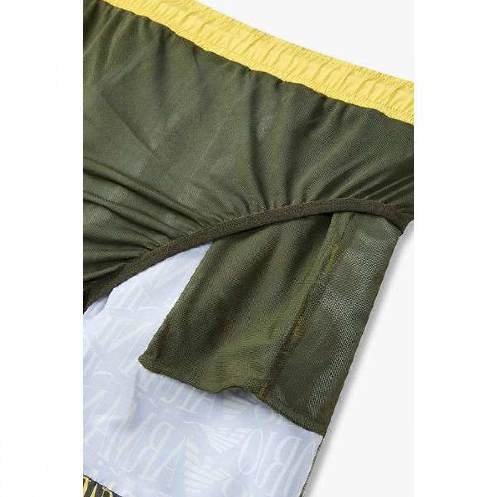 Emporio Armani Men S TOne On TOne Logo Pattern Swim ShortS 0816121165