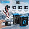 Набор аккумуляторов COOLSHOW для GoPro Hero 12/Hero 11 (3 сменные батареи) с зарядным устройством Triple Hero 12/11/10/9 и ящиком для хранения аккумуляторов с разъемом Type-C