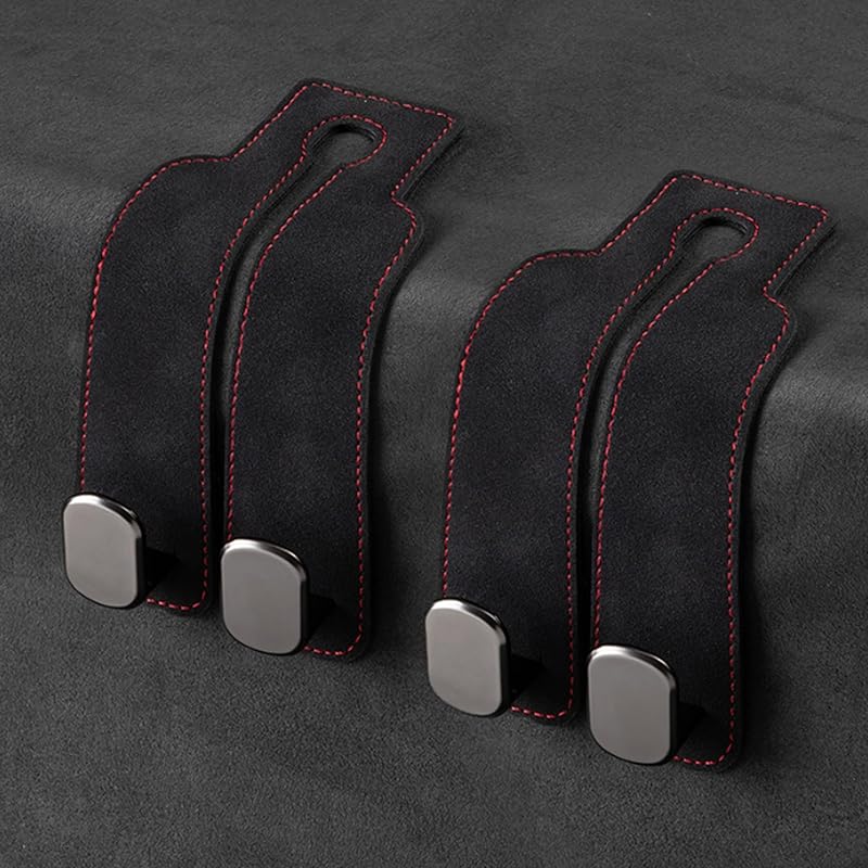 Amelity Headrest Hooks For Car, Car Hooks For Purses And Bags, Purse Hook For Car (Grey-2 Pack)