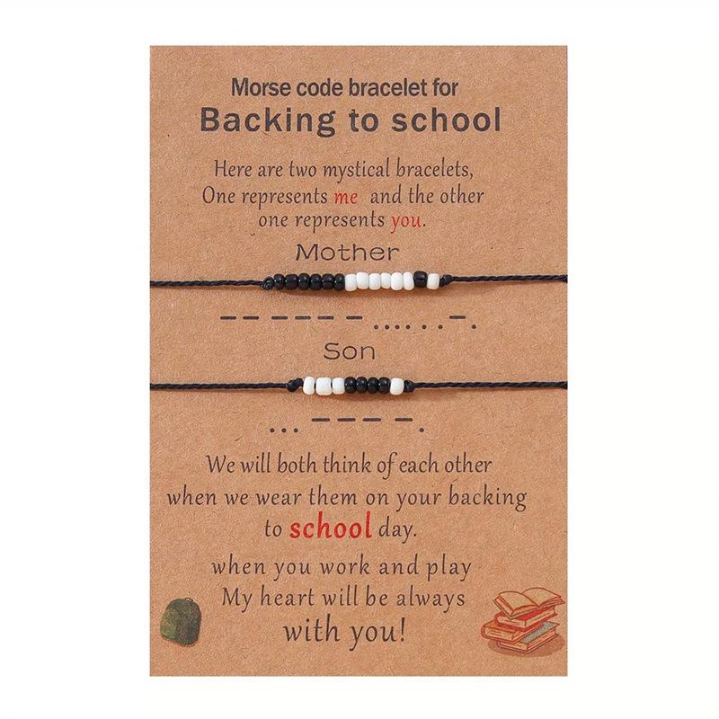 Браслет JYL TS Богемский плетеный азбукой Морзе с карточкой Призывает Тайну и Связь