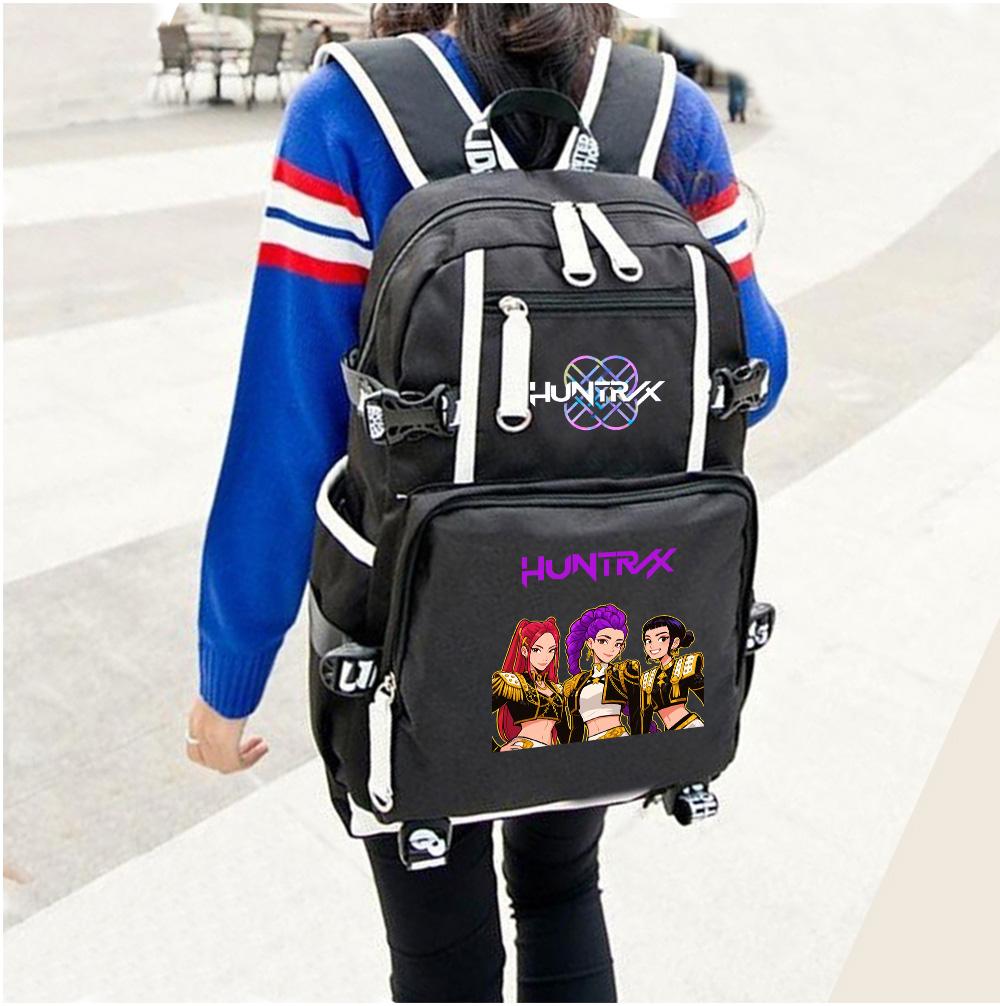 Anime K-Pop Demon Hunters Backpack Large Capacity Bookbag Laptop Unisex Student Boy Girl School Bag Large Capacity Travel Outdoor Bag Kid Gift Mochila