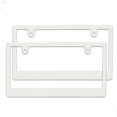 [Соответствует новому регламенту] Белые, матово-белые рамки для номерных знаков для самостоятельной кастомизации, нанесения наклеек и эмблем (Набор из 2)