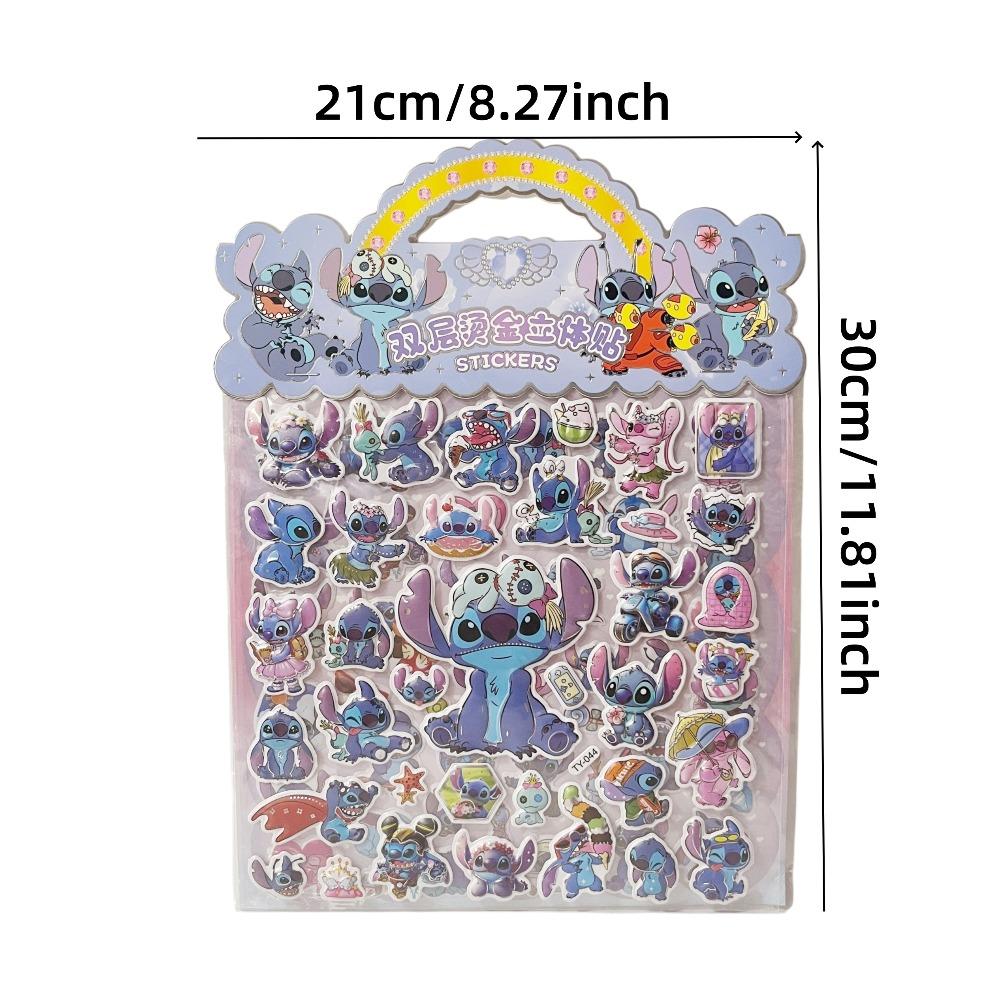Cartoon Double-Layer Hot Stamping Bubble Sticker 3D Three-Dimensional Cartoon Sticker Portable Handheld Decorative Small Sticker