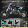 PowerZone Custom Team Graphics Backgrounds Decal Stickers Kit For Husqvarna TC50 TC 50 2017 2018 2019 2020 2021 2022 2023