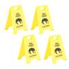 4Pcs Dog Vomit Sign 3D Printing Wear Resistant Multifunctional Dog Vomit Warning Sign Decoration