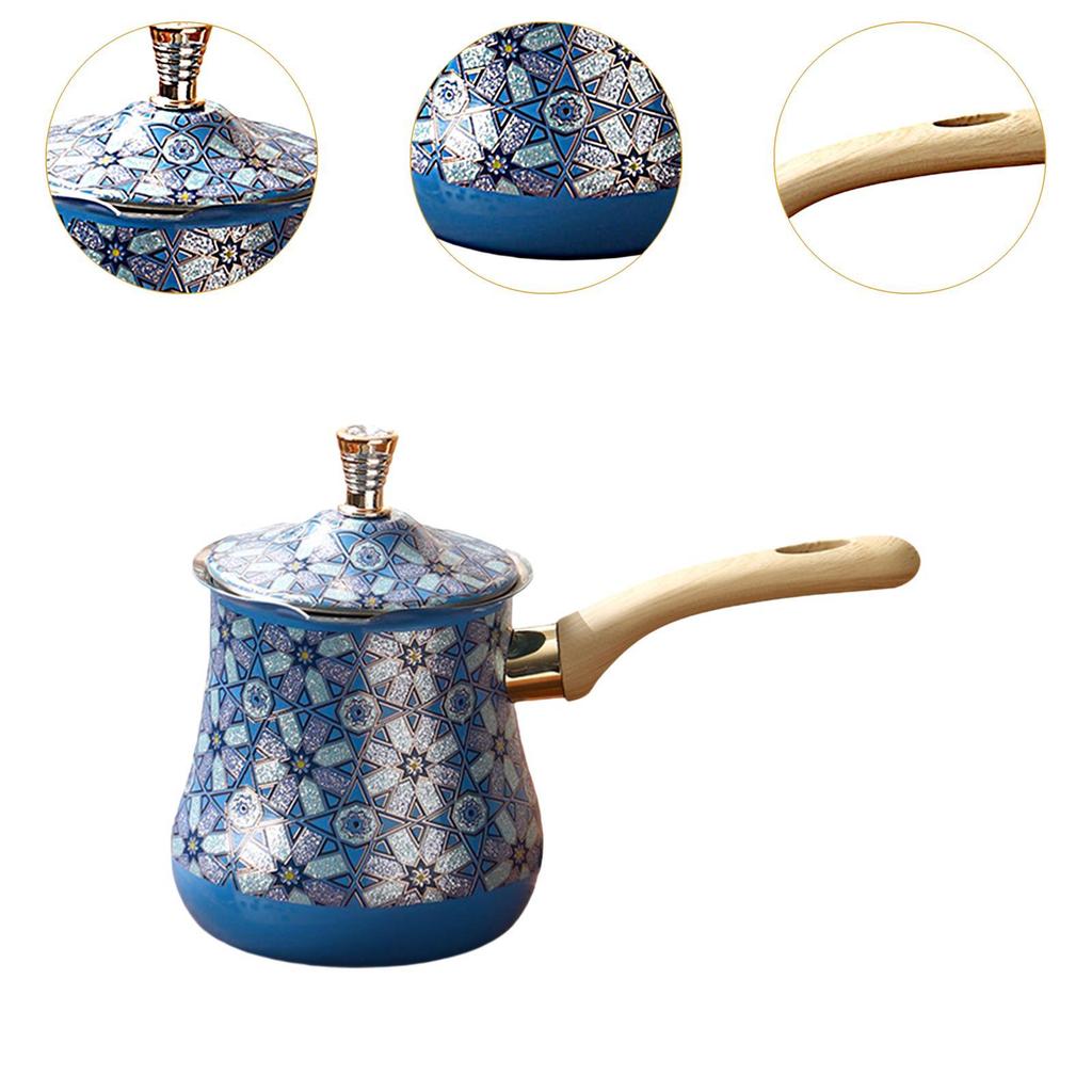 Chocolate Coffee Maker with Lid, Comfortable Handle, Stainless Steel, Multi-Function, for Restaurant