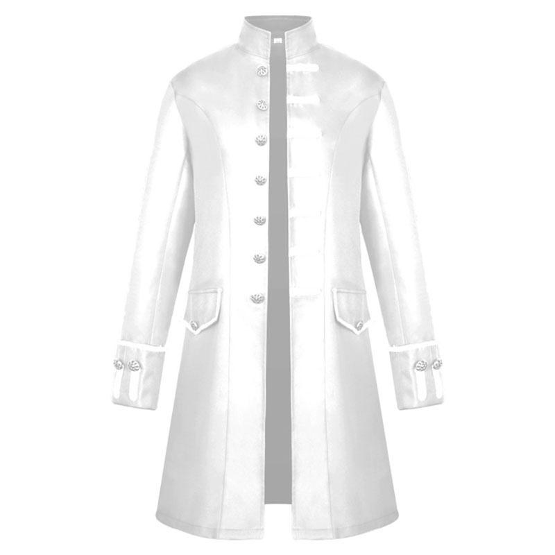 Renaissance Medieval Men Steampunk Jacket Gothic Retro Uniform Coat Windbreaker