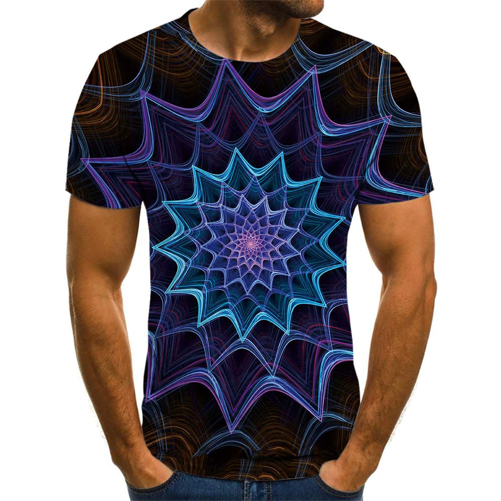 New 2021 Colorful Sky Space Galaxy Creative 3D Casual Street Short Sleeve Shirt Summer Men's Top Hot Graphic T-Shirt