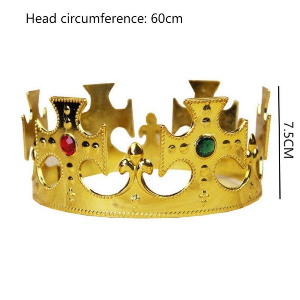 Fashion Jewelry King Costume Accessory Gold Crown Toy Princess's Crowns Round Tiaras Men's Crown