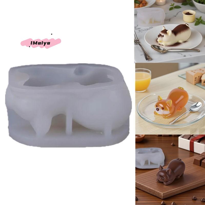 1 шт. Милая Мультяшная Форма Корги из Силикона для Муссового Торта, DIY Молочное Желе, Шоколада, Мороженого, Десертов, Инструмент для Выпечки