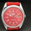 АВТОМАТИЧЕСКИЕ ВИНТАЖНЫЕ ВОССТАНОВЛЕННЫЕ ЧАСЫ SEIKO 5 6309A ЯПОНИЯ МУЖСКИЕ КРАСНЫЙ ЦИФЕРБЛАТ a442296-1