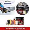 Car Headlights Restoration Kit Chemical Brightener Headlight Polisher Restorer Polishing Paste Set Auto Headlamps Wax Sanding
