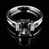 1Pc Cushion Cut Rainbow Stone CZ Ring Fashion Silvery Color Love Engagement Ring Vintage Wedding Rings
