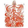 Sacred Flame Taoist Calligraphy In Tribal Flow Custom Comfortable Party An UltraSoft Micro Fleece Blanket