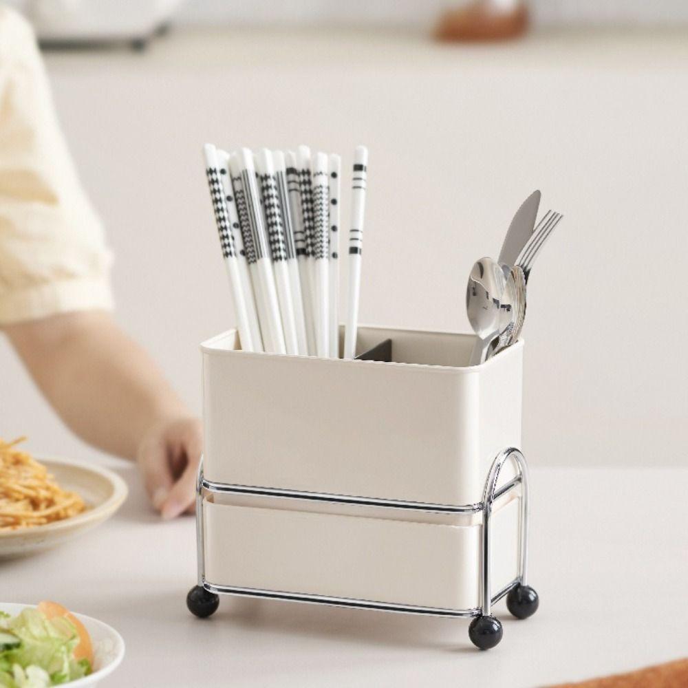 Multi-Functional Kitchen Chopsticks Tube Space Saving Dish Drainer  Countertop Storage