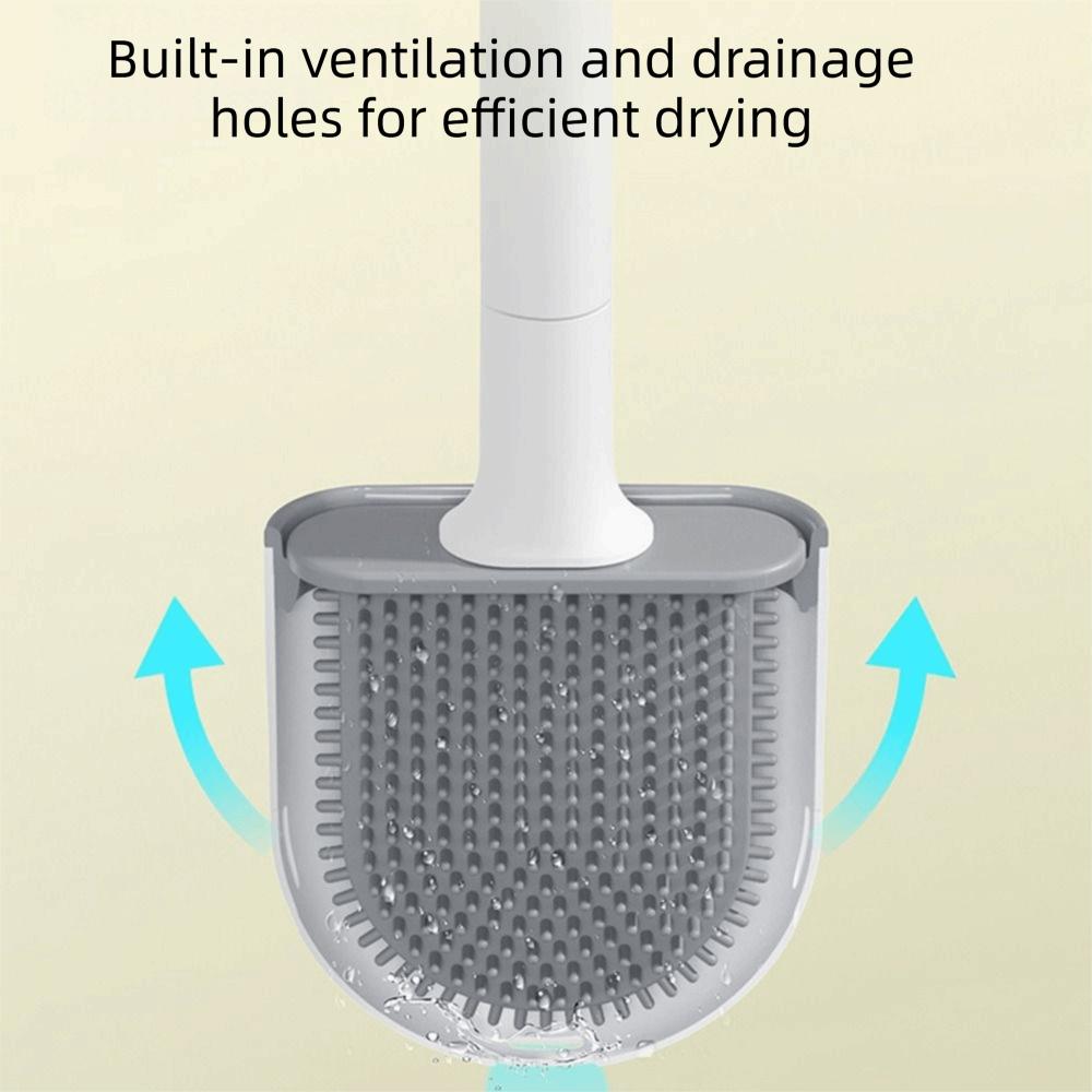 Силиконовая щетка для чистки с длинной ручкой, настенный артефакт для ванной комнаты, чистка туалета