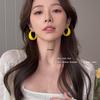Exquisite Yellow Hoop Earrings for Women: Fashionable and Versatile Dangle Accessories