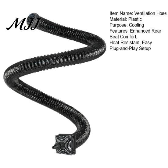 Lightweight Portable Car Air Duct Conditioning Ventilation Hose for Back Seat, with Extension USB Flow Fan, Adjustable Pipe SUV Truck Van Pet