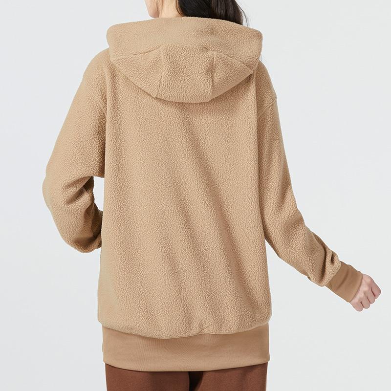 Nike Sweatshirts Women's Khaki Hooded Moderate Regular DQ6841-258
