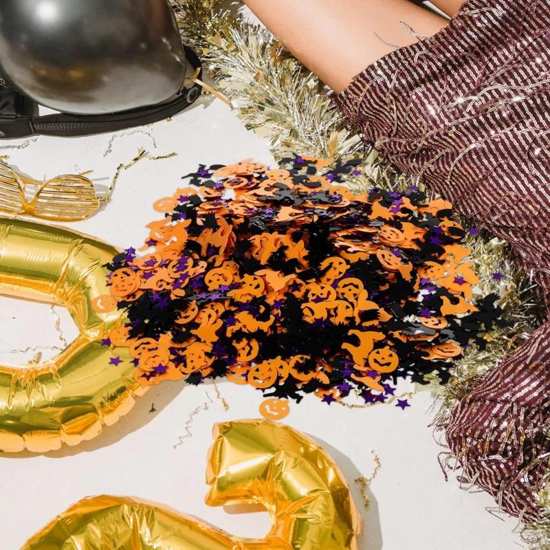 Жуткий день украшения украшения стола бумажное конфетти блестящие украшения украшения Хэллоуин конфетти привидения тыква паук