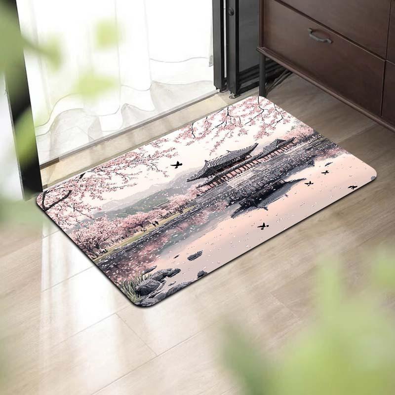 1PC Sight Pattern  Kitchen Rugs Non-Slip Home Door Mats Pop design Bathroom Rugs Bath Mat Carpet for Home Sink Laundry Decor