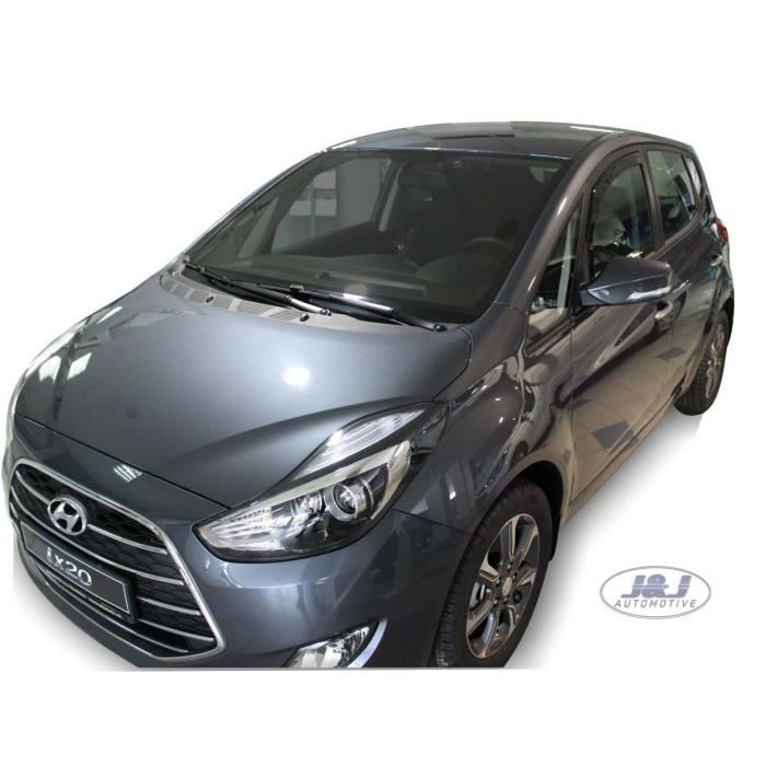 Déflecteurs d'air - J&J AUTOMOTIVE - Hyundai Ix20 - Fumé - Installation facile - Acrylique renforcé