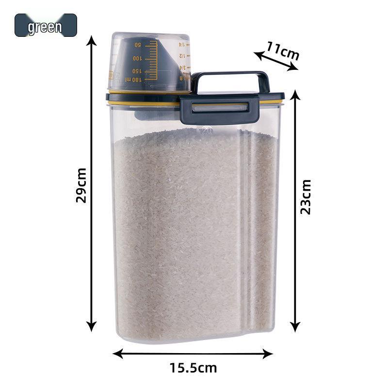 2KG Airtight Storage Container for Rice, Grains, Flour, Cat & Dog Food