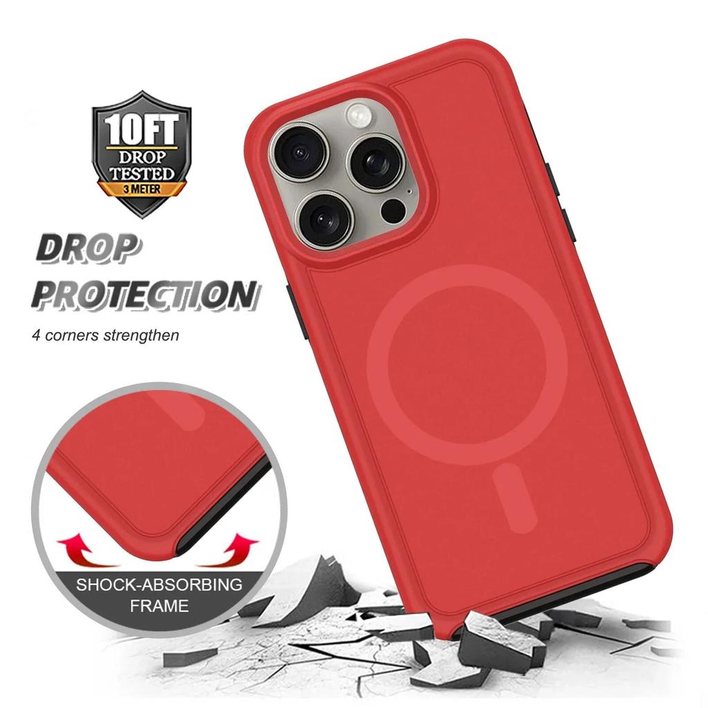 Чехол-бампер с ощущением кожи для IPhone 15 14 13 12 11 Pro Max Plus IPhone15 для Magsafe, противоударный чехол с магнитной беспроводной зарядкой