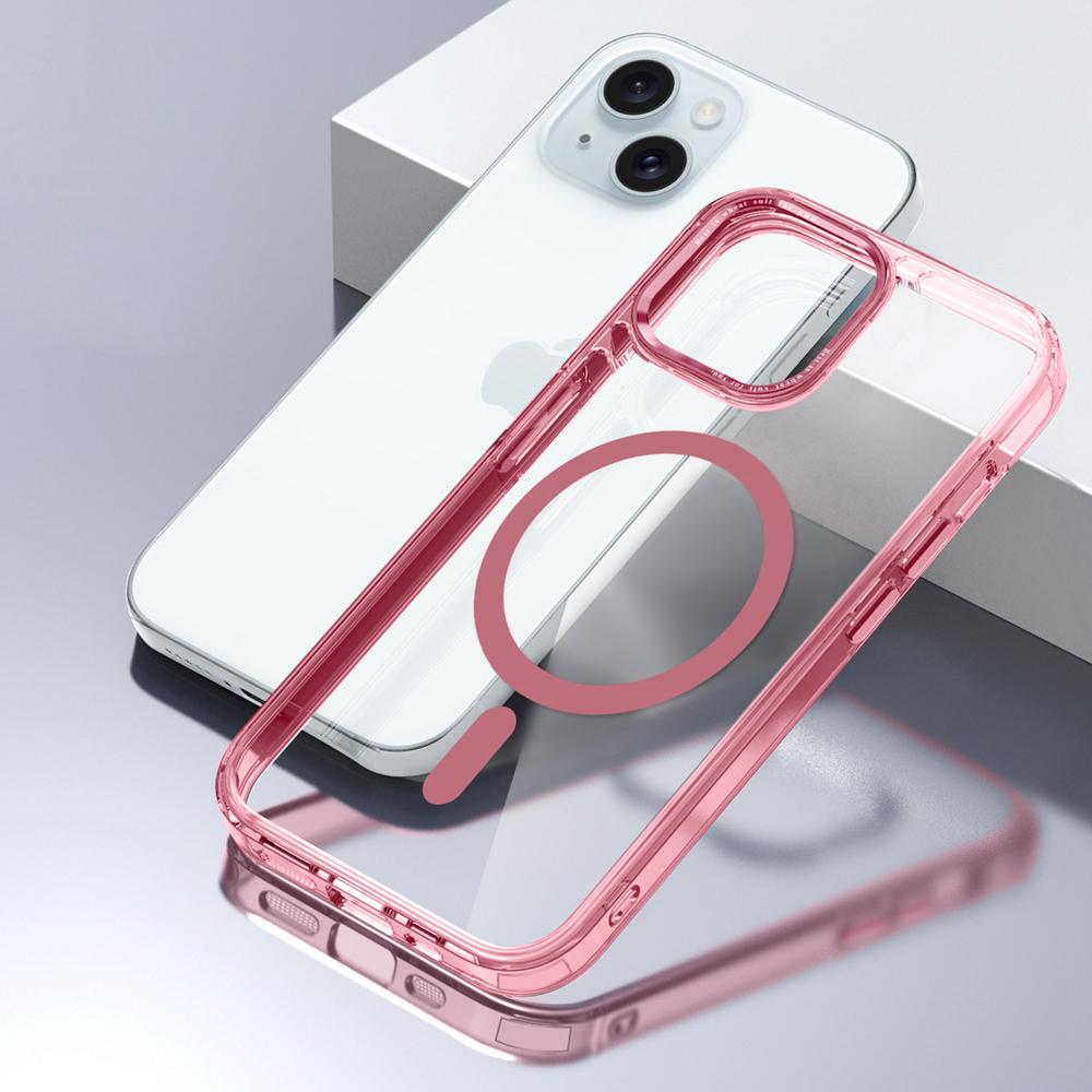 KEYSION Прозрачный чехол MagSafe для iPhone 15 14 Pro Max Прозрачный магнитный чехол для беспроводной зарядки iPhone 13 Pro Max